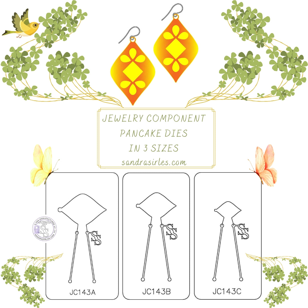 PANCAKE DIE JC143 EARRING / PENDANT COMPONENT